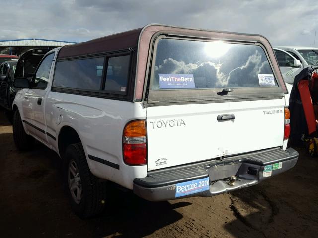 5TENL42N81Z811074 - 2001 TOYOTA TACOMA WHITE photo 3