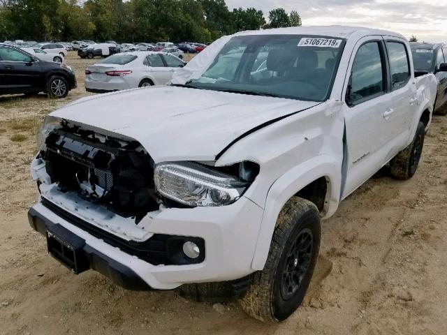 3TMCZ5AN2KM247434 - 2019 TOYOTA TACOMA DOU WHITE photo 2