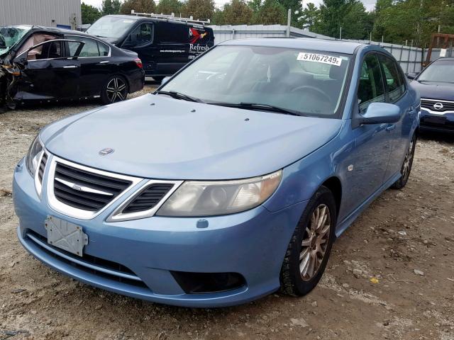 YS3FB49Y981137120 - 2008 SAAB 9-3 2.0T BLUE photo 2