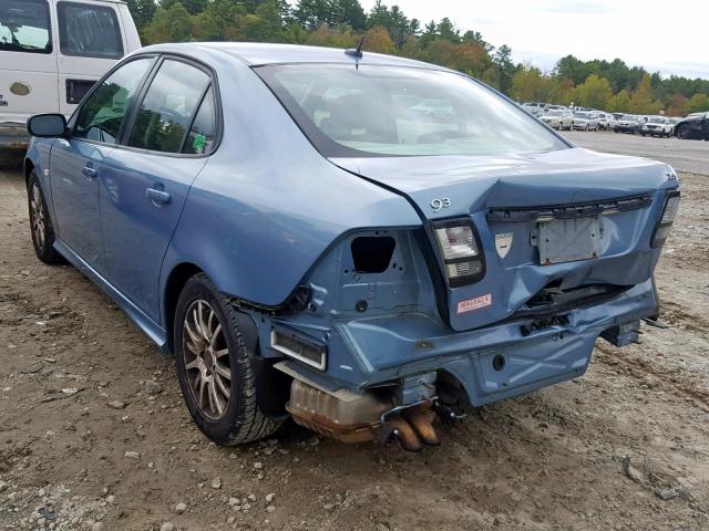 YS3FB49Y981137120 - 2008 SAAB 9-3 2.0T BLUE photo 3