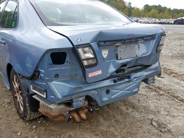 YS3FB49Y981137120 - 2008 SAAB 9-3 2.0T BLUE photo 9