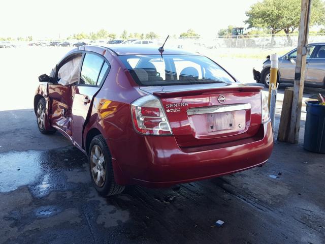 3N1AB6AP7CL648524 - 2012 NISSAN SENTRA 2.0 RED photo 3