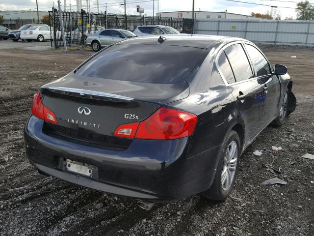 JN1DV6ARXCM860376 - 2012 INFINITI G25 BLACK photo 4