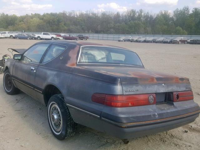 1MEBM6047JH675056 - 1988 MERCURY COUGAR LS GRAY photo 3