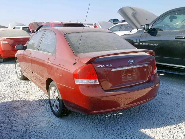 KNAFE121475381627 - 2007 KIA SPECTRA EX RED photo 3