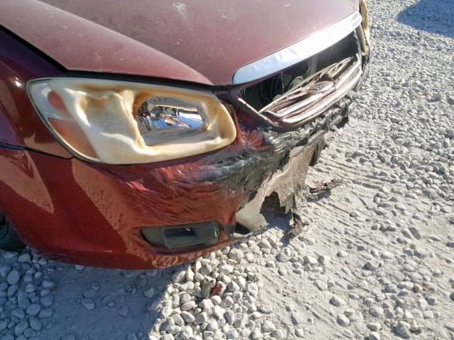 KNAFE121475381627 - 2007 KIA SPECTRA EX RED photo 9