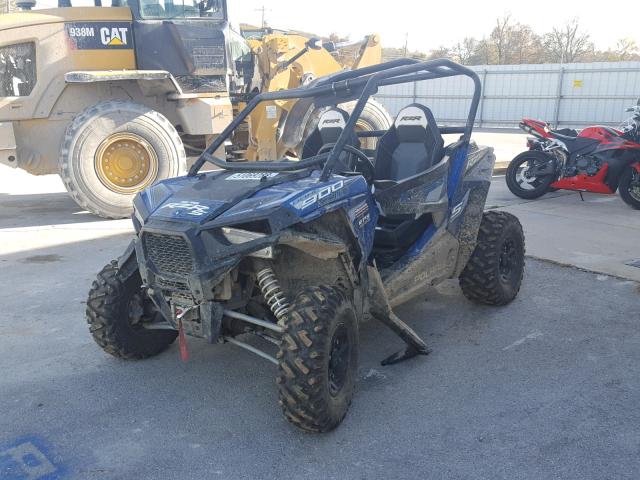 3NSVBE871GF444691 - 2016 POLARIS RZR S 900 BLUE photo 2