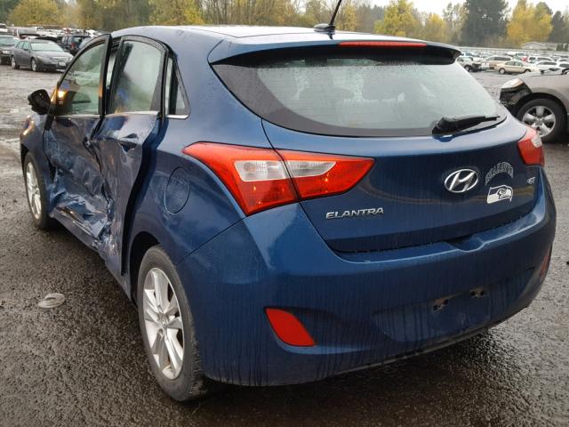 KMHD35LH5EU174455 - 2014 HYUNDAI ELANTRA GT BLUE photo 3