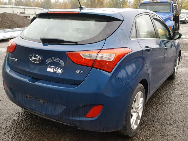 KMHD35LH5EU174455 - 2014 HYUNDAI ELANTRA GT BLUE photo 4