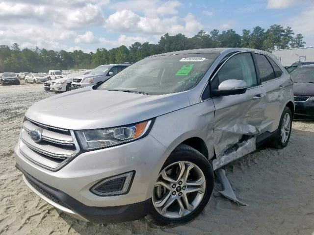 2FMPK4K90HBB12055 - 2017 FORD EDGE TITAN SILVER photo 2