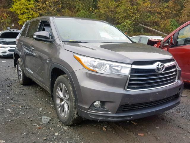 5TDBKRFH4GS284227 - 2016 TOYOTA HIGHLANDER GRAY photo 1