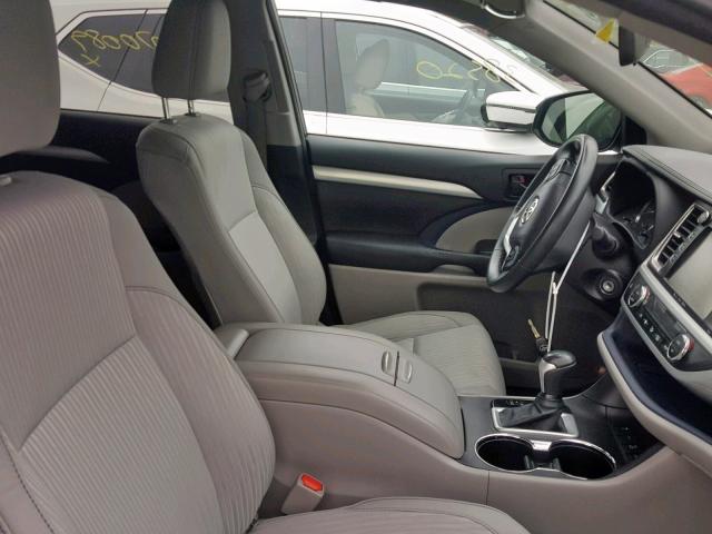 5TDBKRFH4GS284227 - 2016 TOYOTA HIGHLANDER GRAY photo 5