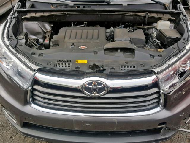 5TDBKRFH4GS284227 - 2016 TOYOTA HIGHLANDER GRAY photo 7