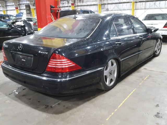 WDBNG84J14A406600 - 2004 MERCEDES-BENZ S 500 4MAT BLACK photo 4