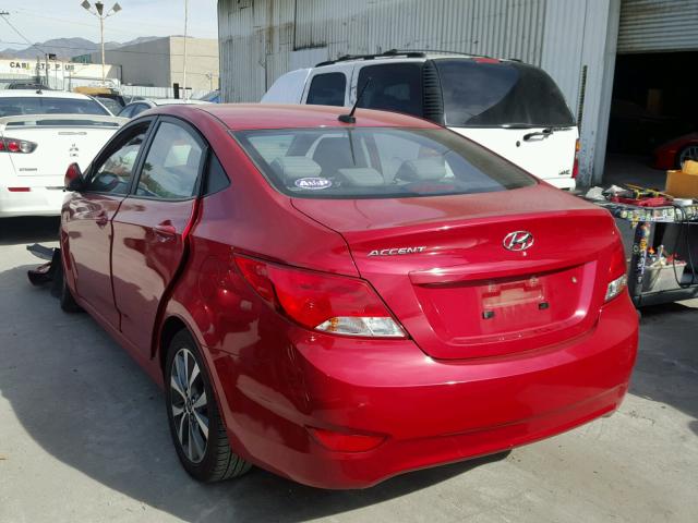 KMHCT4AEXHU349575 - 2017 HYUNDAI ACCENT SE RED photo 3