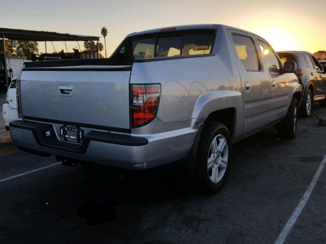 5FPYK1F59DB006190 - 2013 HONDA RIDGELINE SILVER photo 4