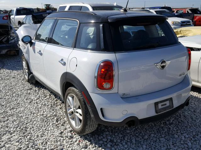 WMWZC3C50CWL86778 - 2012 MINI COOPER S C WHITE photo 3