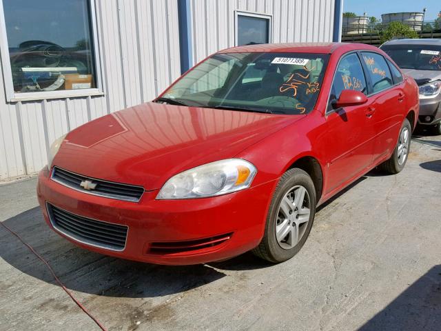 2G1WB55N289131138 - 2008 CHEVROLET IMPALA LS RED photo 2