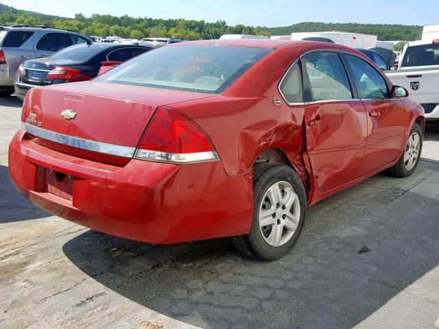 2G1WB55N289131138 - 2008 CHEVROLET IMPALA LS RED photo 4