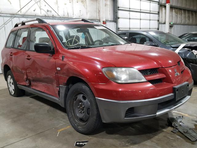 JA4LX31F14U029934 - 2004 MITSUBISHI OUTLANDER BURGUNDY photo 1