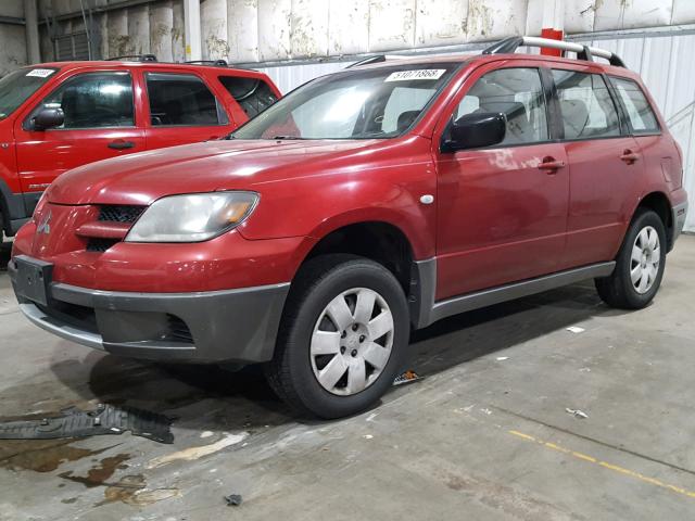 JA4LX31F14U029934 - 2004 MITSUBISHI OUTLANDER BURGUNDY photo 2