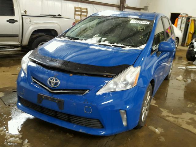 JTDZN3EU8C3085727 - 2012 TOYOTA PRIUS V BLUE photo 2