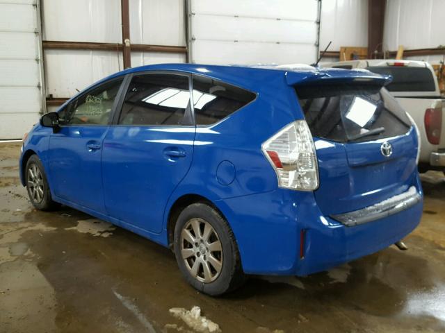 JTDZN3EU8C3085727 - 2012 TOYOTA PRIUS V BLUE photo 3