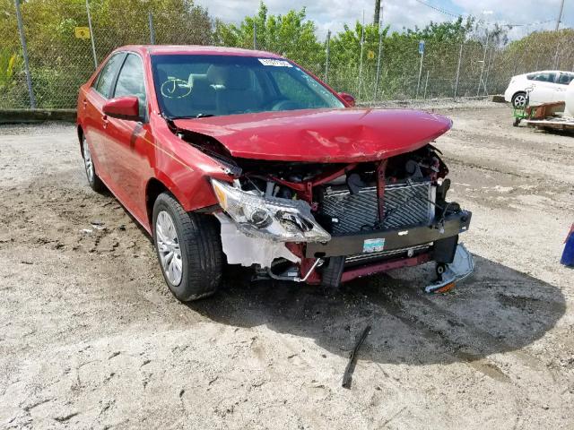 4T4BF1FK2DR275634 - 2013 TOYOTA CAMRY L RED photo 1