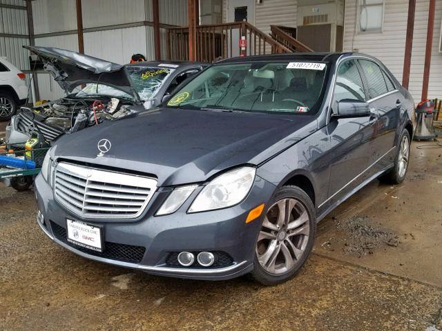 WDDHF2EB5BA310669 - 2011 MERCEDES-BENZ E 350 BLUE GRAY photo 2