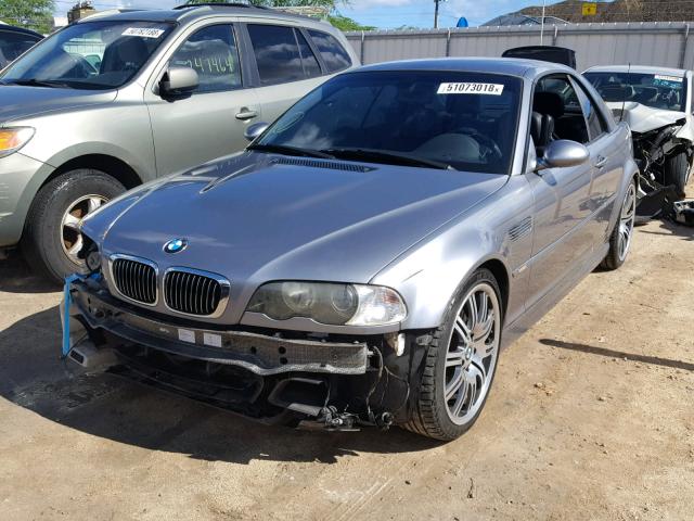 WBSBR93454PK08155 - 2004 BMW M3 GRAY photo 2