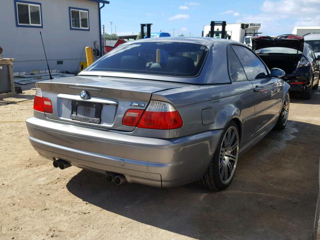 WBSBR93454PK08155 - 2004 BMW M3 GRAY photo 4