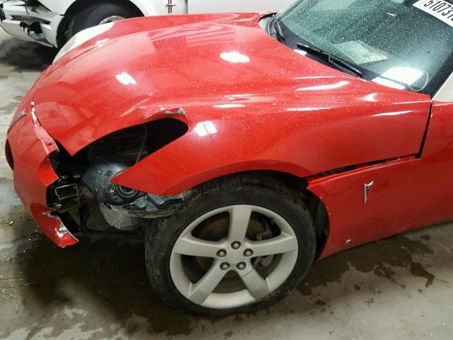 1G2MB33B96Y107895 - 2006 PONTIAC SOLSTICE RED photo 9