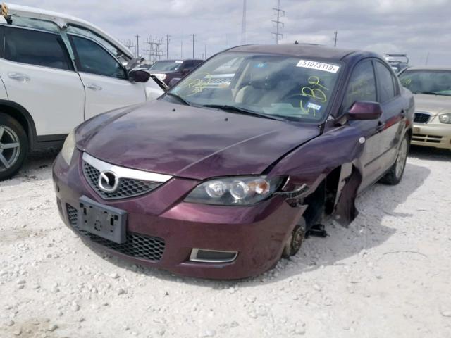 JM1BK12F281875726 - 2008 MAZDA 3 I BURGUNDY photo 2