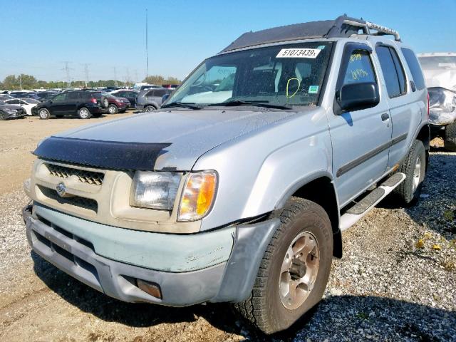 5N1ED28Y61C526144 - 2001 NISSAN XTERRA XE SILVER photo 2