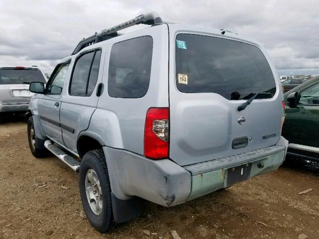 5N1ED28Y61C526144 - 2001 NISSAN XTERRA XE SILVER photo 3