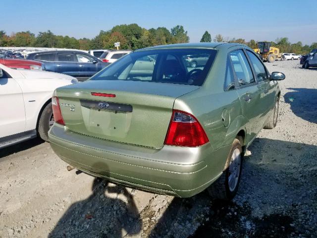 1FAFP34N97W180864 - 2007 FORD FOCUS ZX4 GREEN photo 4