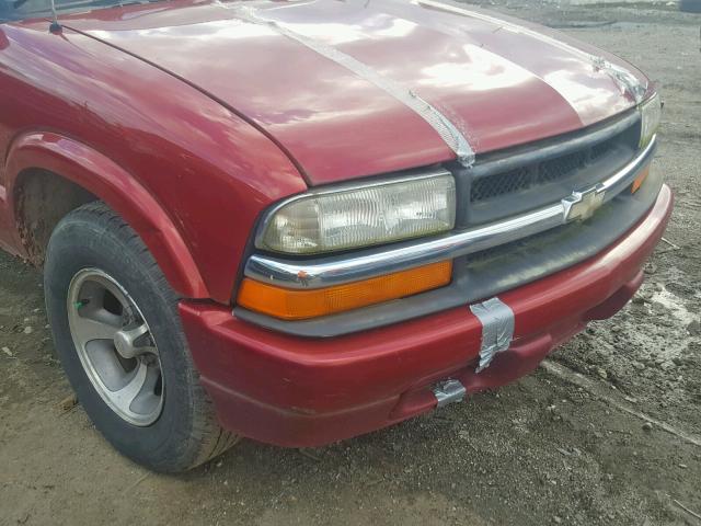 1GCCS1941W8247959 - 1998 CHEVROLET S TRUCK S1 RED photo 9