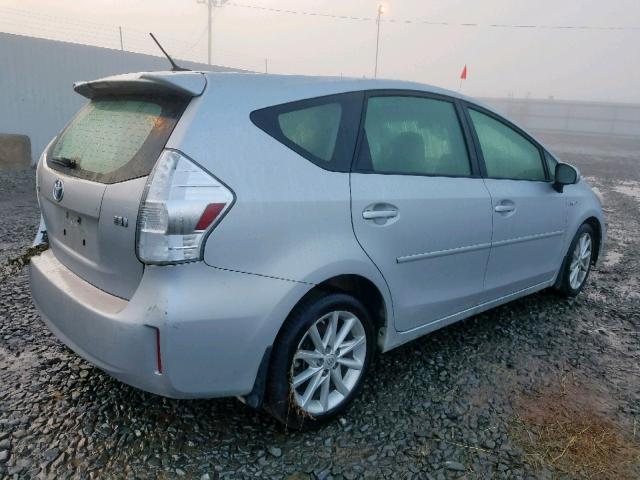 JTDZN3EU3D3268972 - 2013 TOYOTA PRIUS V SILVER photo 4