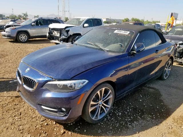 WBA2K9C58HV646980 - 2017 BMW 230I BLUE photo 2
