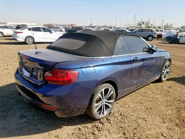 WBA2K9C58HV646980 - 2017 BMW 230I BLUE photo 4