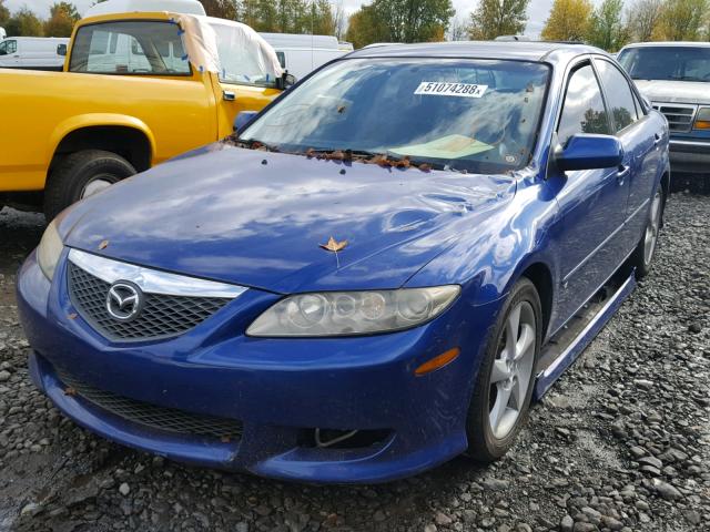 1YVHP80D435M21527 - 2003 MAZDA 6 S BLUE photo 2