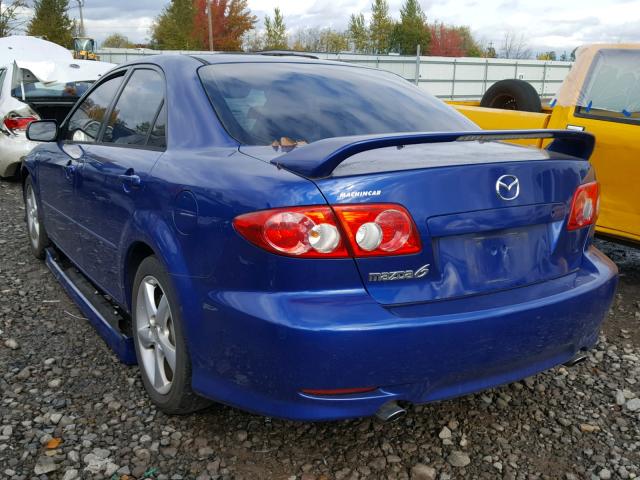 1YVHP80D435M21527 - 2003 MAZDA 6 S BLUE photo 3