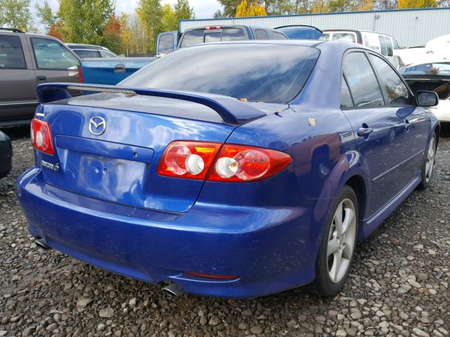 1YVHP80D435M21527 - 2003 MAZDA 6 S BLUE photo 4