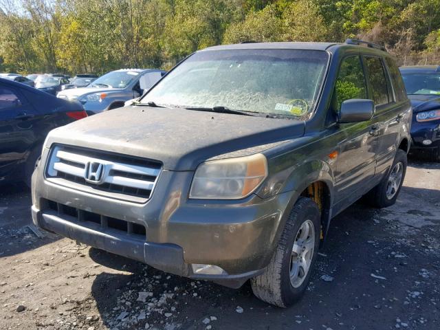 5FNYF18676B029814 - 2006 HONDA PILOT EX GREEN photo 2