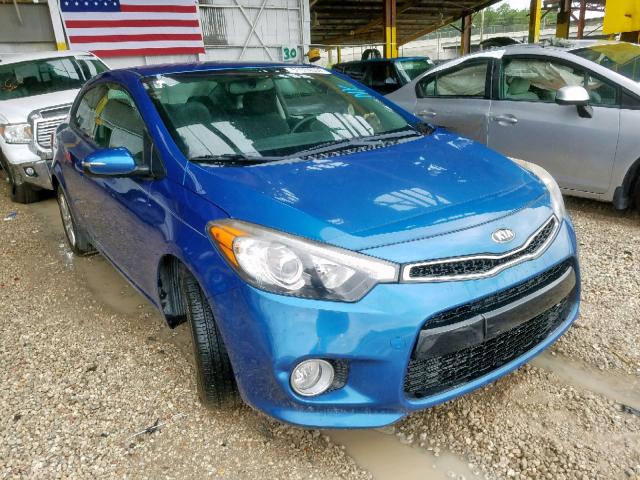 KNAFX6A87F5265388 - 2015 KIA FORTE EX BLUE photo 1