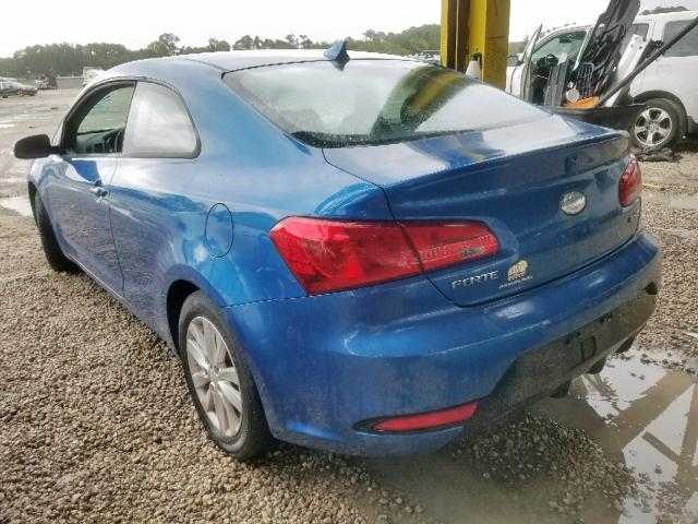 KNAFX6A87F5265388 - 2015 KIA FORTE EX BLUE photo 3