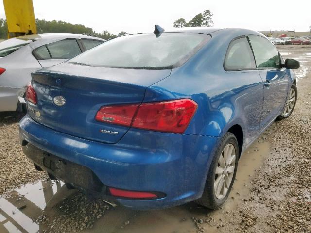 KNAFX6A87F5265388 - 2015 KIA FORTE EX BLUE photo 4