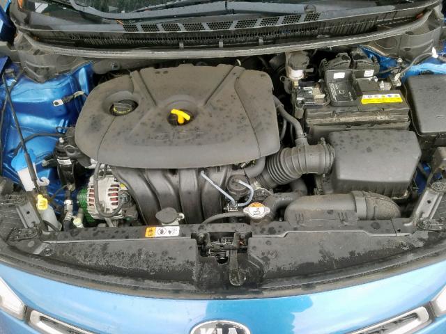 KNAFX6A87F5265388 - 2015 KIA FORTE EX BLUE photo 7