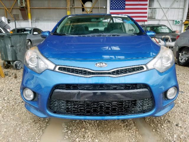 KNAFX6A87F5265388 - 2015 KIA FORTE EX BLUE photo 9