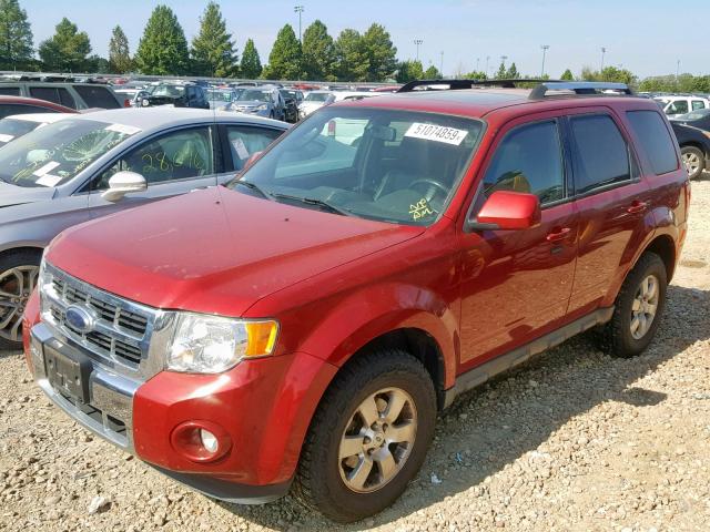 1FMCU04779KB31433 - 2009 FORD ESCAPE LIM RED photo 2